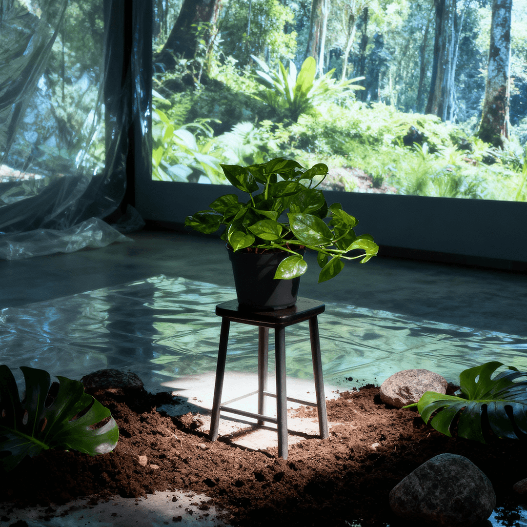 4 pflegeleichte Zimmerpflanzen wenig Licht: Efeutute hängend, Schwiegermutterzunge aufrecht, ZZ-Plant Glücksfeder kompakt, Grünlilie buschig sadplants.fun